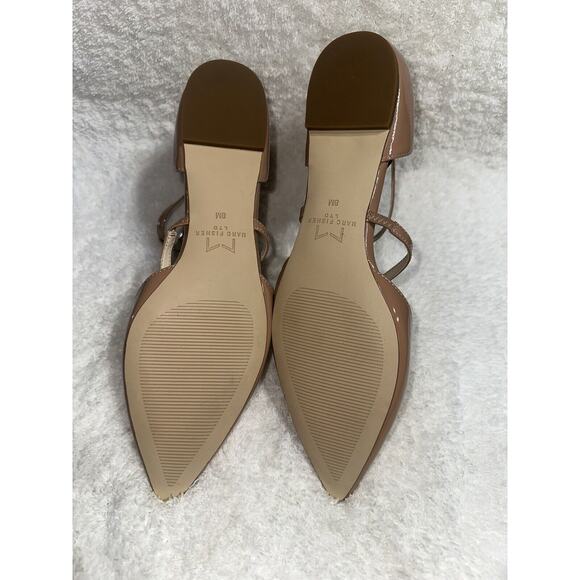 Marc Fisher Ltd. Scoutly Tan Beige Pony Ankle Pointy Toe Ballet Flats Size 8m - Picture 4 of 6